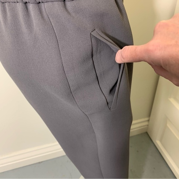 Aritzia Wilfred Ankle Pant Trousers Sz 2 Gray Crepe Straight Taper Casual Dress - Picture 6 of 12